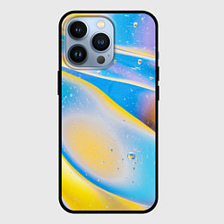 Чехол iPhone 13 Pro Градиент Жёлто-Голубая Абстракция