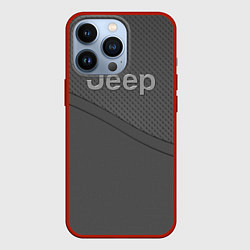 Чехол для iPhone 13 Pro JEEP СПОРТ, цвет: 3D-красный