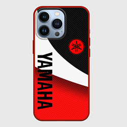 Чехол для iPhone 13 Pro ЯМАХА - СПОРТИВНЫЙ КАРБОН, цвет: 3D-красный