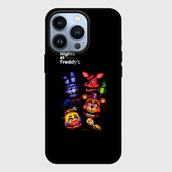 Чехол iPhone 13 Pro Five Nights at Freddys - персонажи