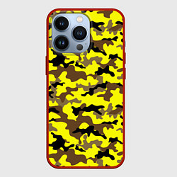 Чехол iPhone 13 Pro Камуфляж Жёлто-Коричневый