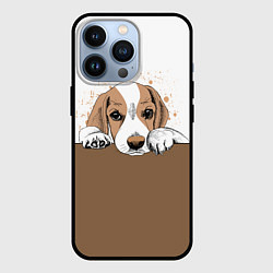Чехол iPhone 13 Pro Грустный Щенок Бигля