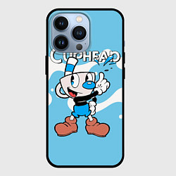Чехол iPhone 13 Pro Cuphead синяя чашечка