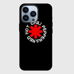 Чехол для iPhone 13 Pro Red Hot Chili Peppers Rough Logo, цвет: 3D-черный