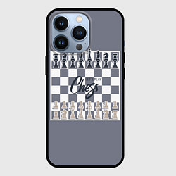 Чехол для iPhone 13 Pro Lets play chess, цвет: 3D-черный