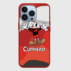 Чехол для iPhone 13 Pro Cuphead веселая красная чашечка, цвет: 3D-красный