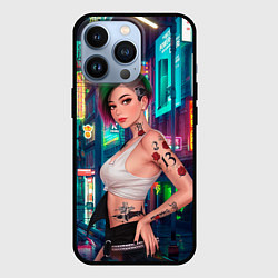 Чехол для iPhone 13 Pro Judy Cyberpunk2077 Киберпанк, цвет: 3D-черный