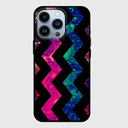 Чехол для iPhone 13 Pro Геометрический паттерн Neon, цвет: 3D-черный