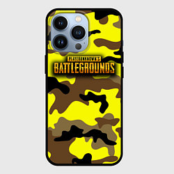 Чехол iPhone 13 Pro PlayerUnknowns Battlegrounds Камуфляж Жёлто-Коричн