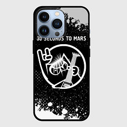 Чехол для iPhone 13 Pro 30 Seconds to Mars КОТ Краска, цвет: 3D-черный
