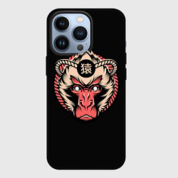 Чехол для iPhone 13 Pro Символ обезьяны, цвет: 3D-черный