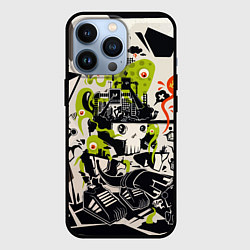 Чехол iPhone 13 Pro Cyber pattern Skull Vanguard Fashion