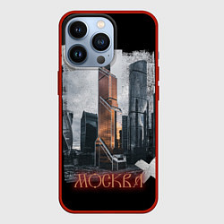 Чехол для iPhone 13 Pro Москоу Сити, цвет: 3D-красный