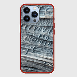 Чехол для iPhone 13 Pro Текстура скалы Mountain Stone, цвет: 3D-красный
