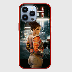 Чехол для iPhone 13 Pro Панам nightCity киберпанк2077, цвет: 3D-красный