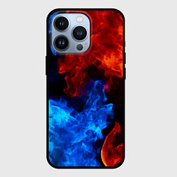 Чехол для iPhone 13 Pro Огонь - Вода Инь - Янь, цвет: 3D-черный