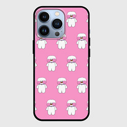 Чехол iPhone 13 Pro ЛАЛАФАНФАН на розовом фоне