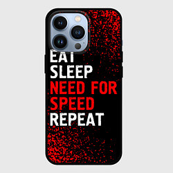 Чехол для iPhone 13 Pro Eat Sleep Need for Speed Repeat - Спрей, цвет: 3D-черный