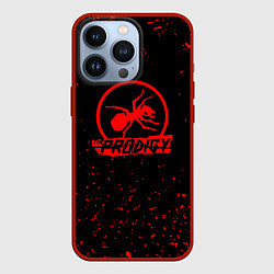 Чехол для iPhone 13 Pro The prodigy красные бразги, цвет: 3D-красный