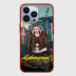 Чехол для iPhone 13 Pro Vi сyberpunk 2077, цвет: 3D-красный