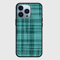 Чехол iPhone 13 Pro Клетчатый узор цвета морской волны checkered patte