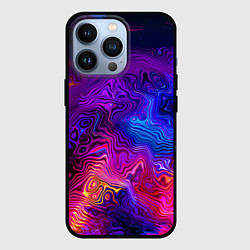 Чехол iPhone 13 Pro Цветные неоновые разводы на воде Авангард Colored