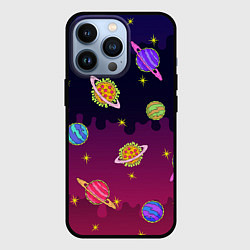 Чехол iPhone 13 Pro Pizza in Space