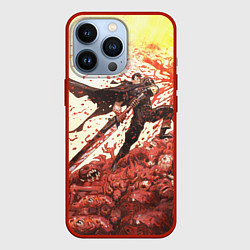 Чехол для iPhone 13 Pro BERSERK ГАТС РУНА спина, цвет: 3D-красный