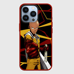 Чехол для iPhone 13 Pro One Punch Man - Сайтама-аниме, цвет: 3D-красный