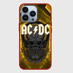 Чехол для iPhone 13 Pro AC DC SKULL ROCK, цвет: 3D-красный