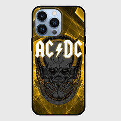 Чехол для iPhone 13 Pro AC DC SKULL ROCK, цвет: 3D-черный