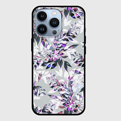 Чехол iPhone 13 Pro Цветы Серый Букет