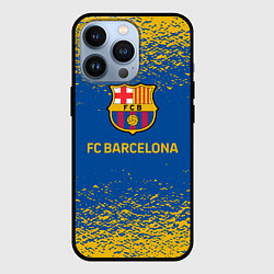 Чехол iPhone 13 Pro Barcelona желтые брызги