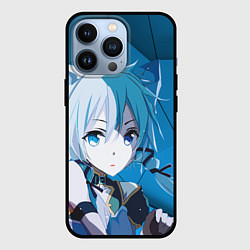 Чехол iPhone 13 Pro Catgirl с синими ушками