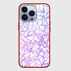 Чехол для iPhone 13 Pro Geometric Distortion, цвет: 3D-красный