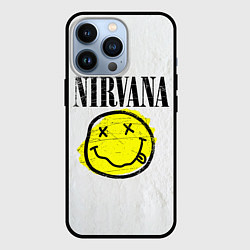 Чехол iPhone 13 Pro Nirvana логотип гранж