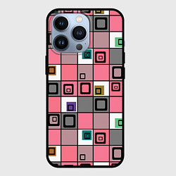 Чехол iPhone 13 Pro Розовый геометрический узор Geometric shapes