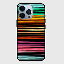 Чехол iPhone 13 Pro Multicolored thin stripes Разноцветные полосы