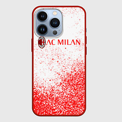 Чехол для iPhone 13 Pro Ac milan красные брызги, цвет: 3D-красный