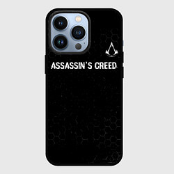 Чехол iPhone 13 Pro Assassins Creed Glitch на темном фоне