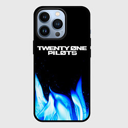 Чехол для iPhone 13 Pro Twenty One Pilots Blue Fire, цвет: 3D-черный