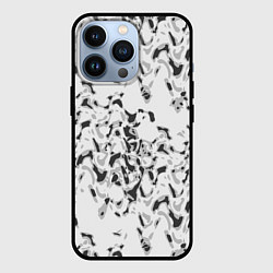 Чехол iPhone 13 Pro Пятнистый абстрактный узор в светло-серых тонах