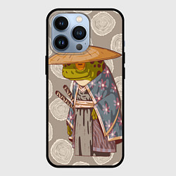Чехол для iPhone 13 Pro Самурай-лягушка воин, цвет: 3D-черный