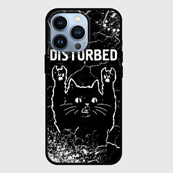 Чехол iPhone 13 Pro Группа Disturbed и Рок Кот