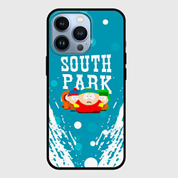 Чехол iPhone 13 Pro Южный Парк - на голубом фоне