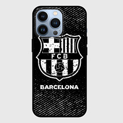 Чехол для iPhone 13 Pro Barcelona с потертостями на темном фоне, цвет: 3D-черный