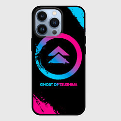 Чехол iPhone 13 Pro Ghost of Tsushima Neon Gradient