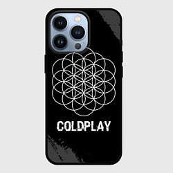 Чехол iPhone 13 Pro Coldplay Glitch на темном фоне