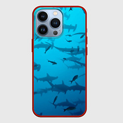 Чехол iPhone 13 Pro Акулы - океан