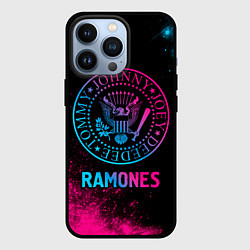 Чехол iPhone 13 Pro Ramones Neon Gradient